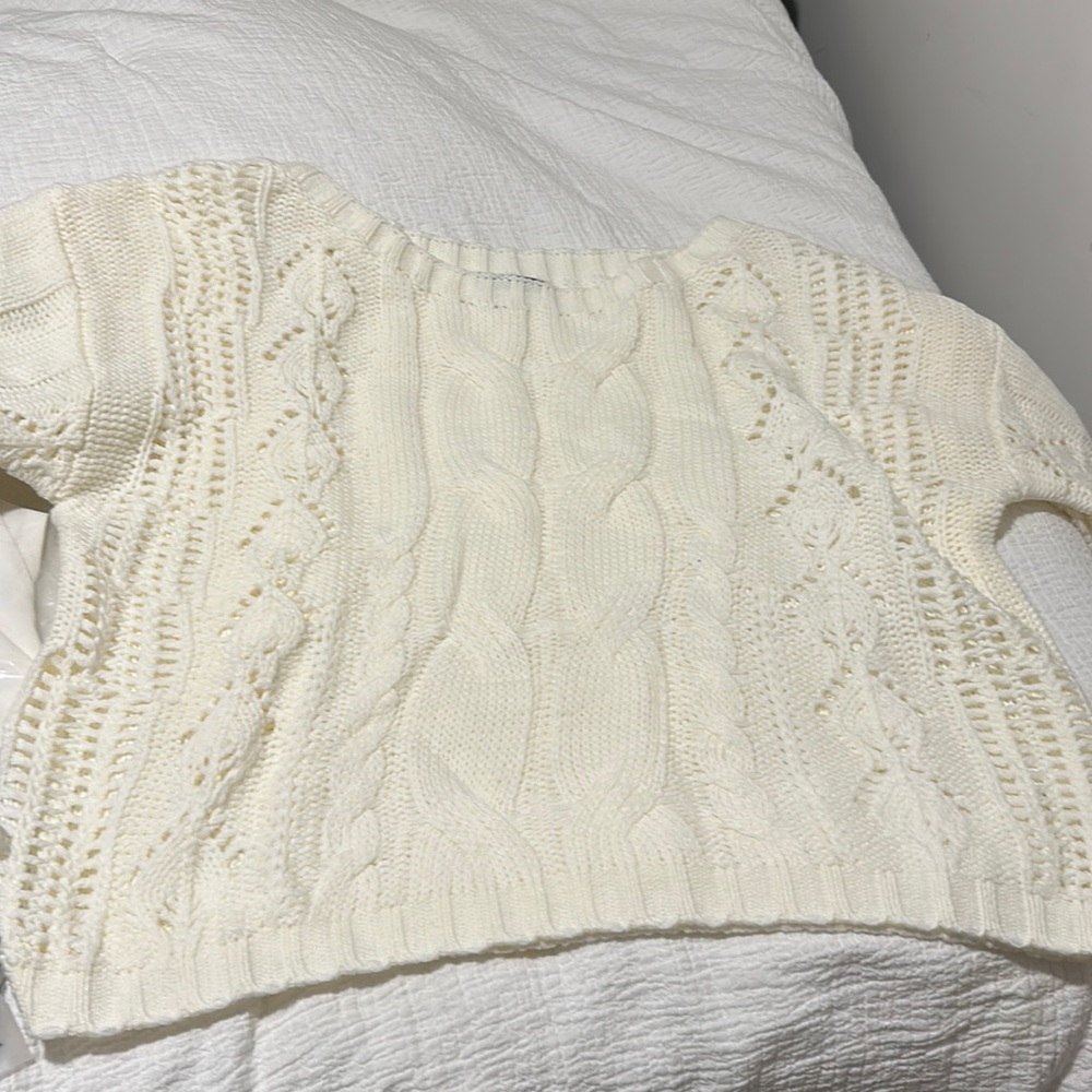 Cream Cable Knit Sweater
